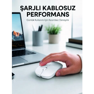 5000 Dpı Bluetooth Kablosuz Mouse Hafif Ergonomik Sessiz Wireless Fare