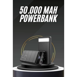 50.000 Mah Led Dijital Göstergeli Usb Çıkışı Powerbank
