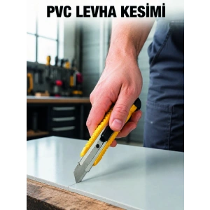 5’li Profesyonel Metal Falçata Seti Ergonomik Saplı Çok Amaçlı Kesici Maket Bıçağı