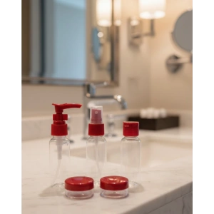 5’li Seyahat Boy Kozmetik Şişe Seti 30 Ml Çantalı Organizer