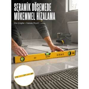 600 Mm Su Terazisi Sarı Dayanıklı Gövde Hassas Ölçüm Yeni Nesil