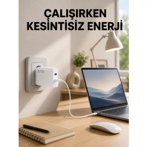 67 Watt Turbo Şarj Cihazı Motorola G30 G50 G60 G82 Uyumlu Yeni Nesil