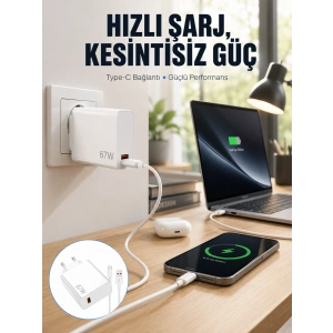 67w Type-c Turbo Şarj Cihazı – Aşırı Akım Ve Isı Koruması, Seyahat Uyumlu Yeni Nesil