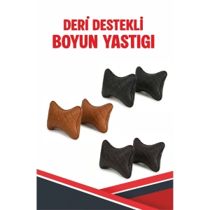 VOLKSWAGEN T-CROSS UYUMLU ARAÇ-OTO DERİ BOYUN DESTEK YASTIĞI