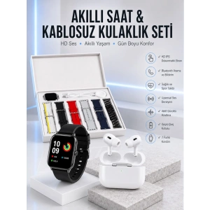 7 Kordonlu Akıllı Saat Ve Yeni Nesil Kulaklık Dokunmatik Ekran Android Ve İos Uyumlu