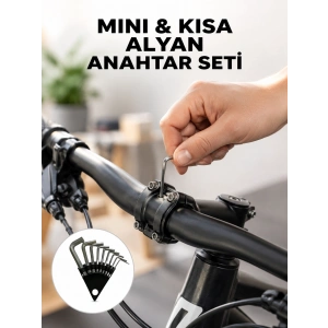 9 Parça Kısa Tip Alyan Seti Isıl İşlemli Profesyonel Kullanım Yeni Nesil