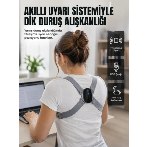 Akıllı Dik Duruş Düzeltici Titreşim Uyarılı Şarjlı Destek Cihazı