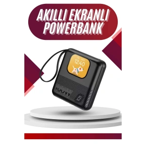 Akıllı Powerbank 10.000 Mah 4 Çıkışlı Taşınabilir Dijital Göstergeli