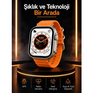 Akıllı Saat Android Ve İos Uyumlu 49 Mm Nfc Özelliği Gps Takibi Yeni Nesil