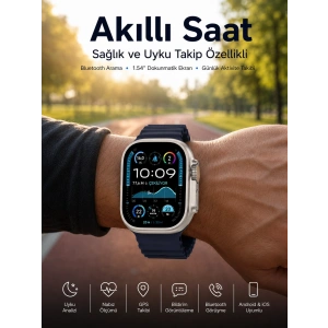 Akıllı Saat Bluetooth Bağlantılı Nfc Ve Gps Uyumlu Nabız Ölçer Sesli Görüşme Yeni Nesil