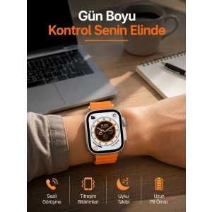 Akıllı Saat Gps Özelliği Bildirim Görme Adımsayar Sesli Görüşme Yapabilen Yeni Nesil