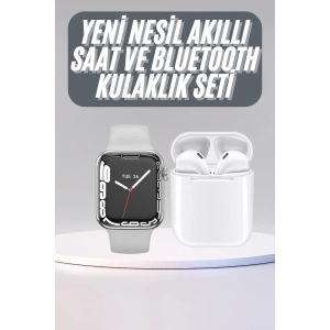 Akıllı Saat Kulaklık Hediyeli Uyku Ve Sağlık Takibi Yapabilen Uzun Ömürlü