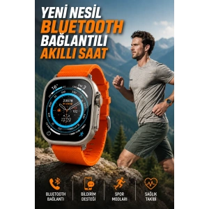 Akıllı Saat Uyku Ve Spor Takibi Yeni Nesil Bluetooth Bağlantılı Amoled Ekran
