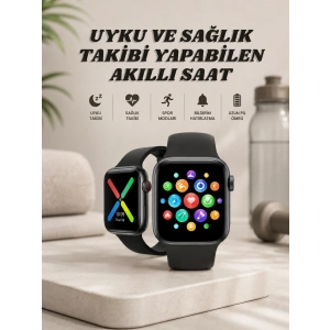 Akıllı Saat Wireless Şarj Yüksek Çözünürlüklü Müzik Dinleme Sesli Cevaplama