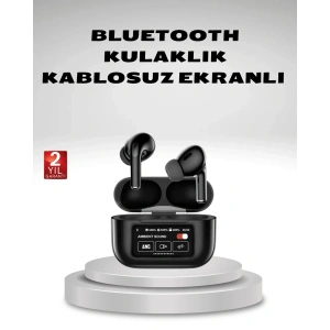 Aktif Gürültü Engelleme (anc) Kablosuz Bluetooth Kulaklık – Dijital Ekranlı, Dokunmatik Ve Uzun Pil Ömürlü