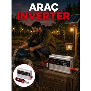 Akü Gücünü Ev Elektriğine Dönüştüren Güçlü İnvertör 1500w