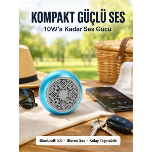 Alüminyum Gövdeli Mini Bluetooth Hoparlör – Dayanıklı Ve Şık Tasarım Yeni Nesil