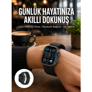 Amoled Akıllı Saat Bluetooth Arama Su Geçirmez Yeni Nesil