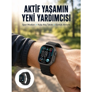 Amoled Ultra Akıllı Saat 15 Gün Batarya Güçlü Ekran Yeni Nesil