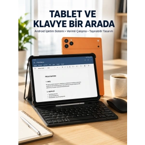 Android Tablet Klavye Kılıflı Dokunmatik Ekran Günlük Ve Profesyonel Kullanım