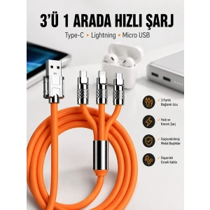 Android Ve İos Uyumlu 180 Derece Type-c Şarj Kablosu Yeni Nesil
