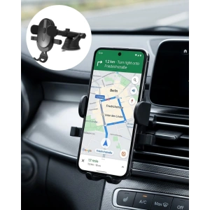 Araç Havalandırma Telefon Tutucu 360 Derece Döner Otomatik Kilitli Stand