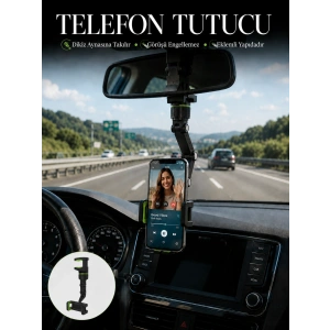 Dikiz Aynası Telefon Tutucu Katlanabilir Ayarlanabilir Araç İçi Telefon Standı
