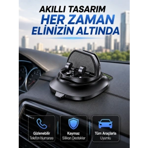 Araç Torpidosu İçin Telefon Tutucu Gizlenebilir Park Telefon Numaralı Stand