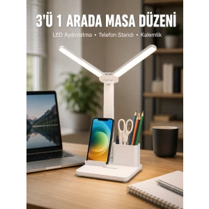 Ayarlanabilir Açıya Sahip Masa Lambası | Kademeli Işık Seviyesi, Modern Ve Kompakt Tasarım Yeni Nesil
