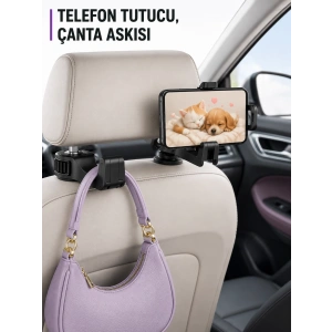 Ayarlanabilir Araç Telefon Tutucu Ve Koltuk Başlığı Askılığı