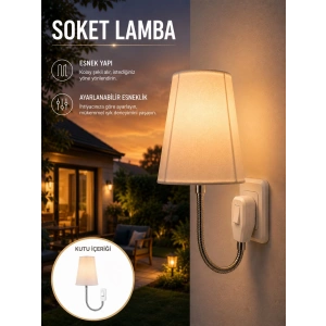 Ayarlanabilir Soket Lamba Gece Okuma Işığı