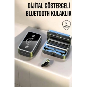 Aynalı Bluetooth Kulaklık Telefon Standlı Dijital Göstergeli