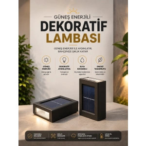 Bahçe Aydınlatması Solar Güneş Enerjili Dekoratik Led Işıklı Lamba