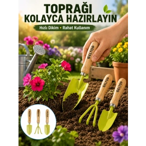 Bahçe El Aletleri Seti Toprak Düzenleme Ve Dikim Aparatı