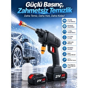 Bahçe Sulama Tabancası Makinesi Yüksek Basınçlı Akülü Yıkama Makinesi
