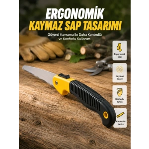 Bahçe Ve Odun Kesimi İçin Katlanır El Testeresi