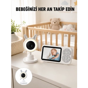 Bebek Kamerası Karşılıklı Konuşma Rgb Işık Gece Görüşü Ve Sıcaklık Alarmı Yeni Nesil