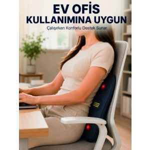Bel Destek Minderi Isıtmalı Masaj Özellikli Günlük Kullanım