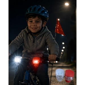 Bisiklet Ön Arka Işık Seti Silikon Çakar Led Güvenlik Lambası