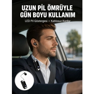 Bluetooth 5.2 Klipsli Kablosuz Kulaklık – Dijital Ekran & Titreşimli Uyarı Yeni Nesil