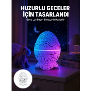 Bluetooth Hoparlör Özellikli 7 Renkli Gece Aydınlatması Yeni Nesil