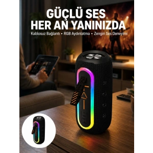 Bluetooth Hoparlör Uzun Pil Ömrü Taşınabilir Yüksek Ses Kaliteli Yeni Nesil