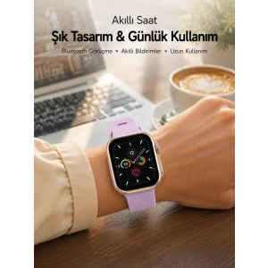 Bluetooth Telefon Görüşmesi, Nabız Ölçümü Ve Uyku Takibi Özellikli Akıllı Saat