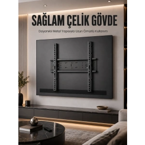 Büyük Ekran Tv Duvar Askısı 50-95 İnç Dayanıklı Sabit Askı Aparatı Kolay Kurulum
