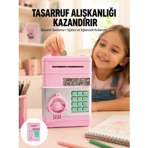 Büyük Hazneli Şifreli Para Tasarruf Kumbarası