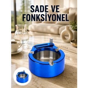 Çakmaklı Küllük Paslanmaz Çelik Şık Masa Aksesuarı Yeni Nesil