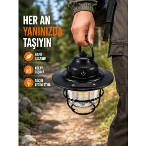 Çam Kozalağı Şekilli Retro Kamp Gece Lambası