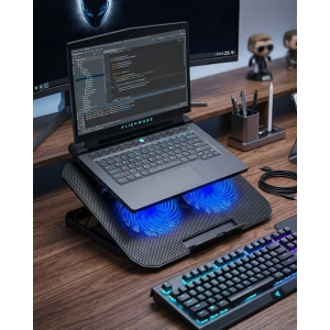 Çift Fanlı Sessiz Laptop Soğutucu 17 İnç Uyumlu Yükseltici Stand