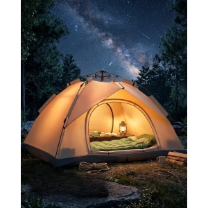 Çift Katmanlı Kamp Çadırı Otomatik Kurulum Suya Dayanıklı Outdoor Çadır
