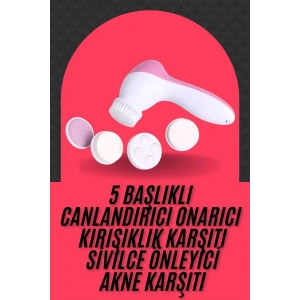 Cilt Temizleme Ve Masaj Aleti 5 Başlıklı Akne Ve Sivilce Önleyici